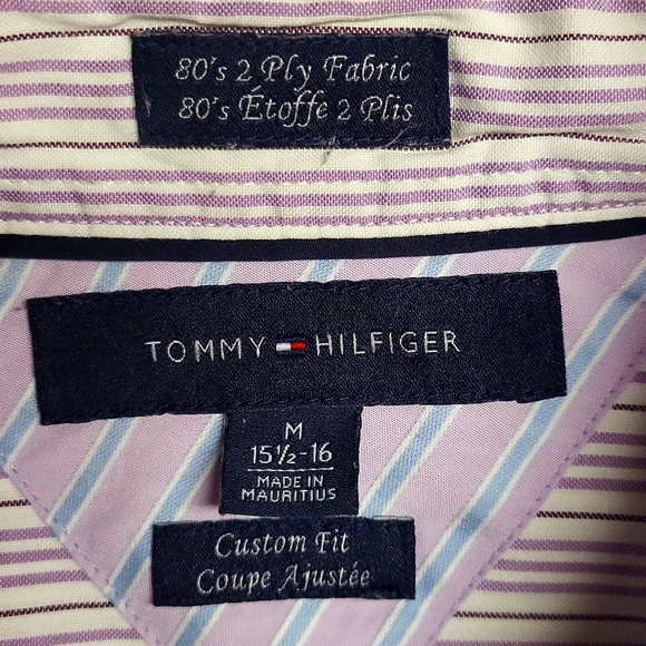 Tommy Hilfiger,  Mens sze Med,  Vintage,  Button Down,  Long Sleeves dress shirt - Picture 11 of 15